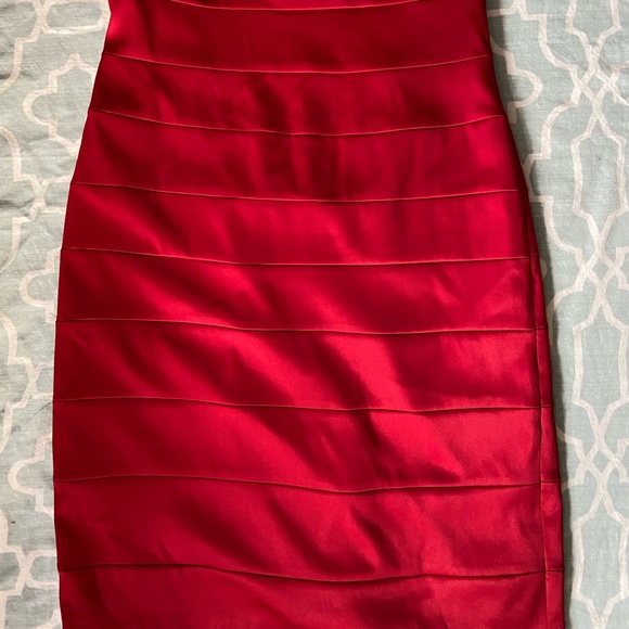 2/$10 Red Banded Sheath Dress Christmas Holiday - Picture 5 of 5